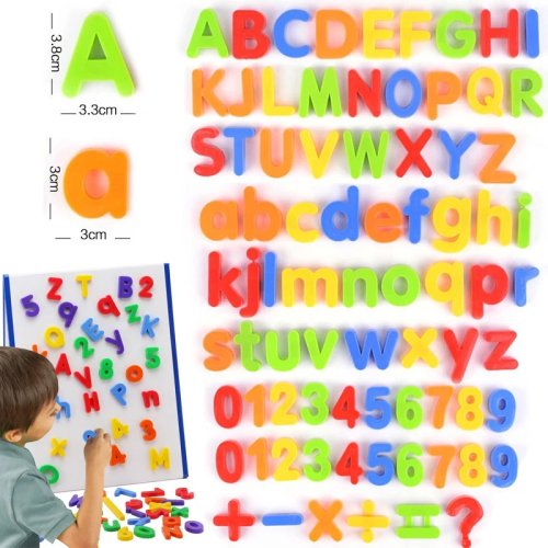 26pcs Magnet Huruf dan Angka Alfabet untuk Kulkas, Warna-warni ABC 123, Mainan Edukasi Anak Belajar Mengeja dan Berhitung