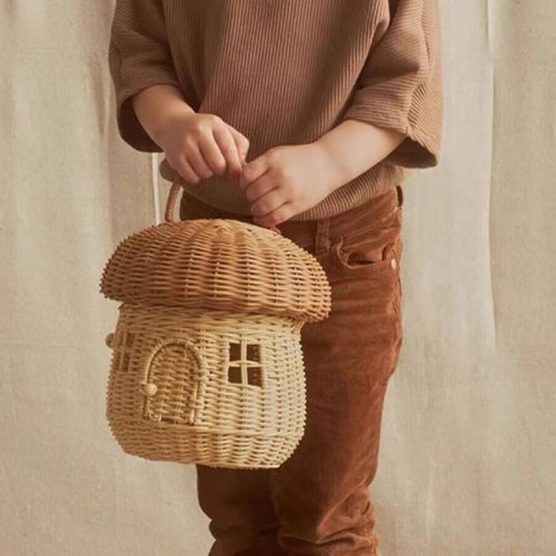 Giỏ mây đan hình nấm để đựng đồ
