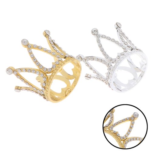 Mini Coroa de Princesa com Pérolas de Cristal para Crianças, Acessório de Cabelo para Casamento, Aniversário e Decoração de Bolos
