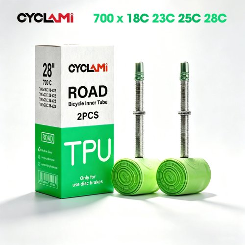 تخفيضات CYCLAMI أنبوب داخلي للدراجات 26g TPU بصمام بريستا 45مم لإطارات 700C بعرض 18-28