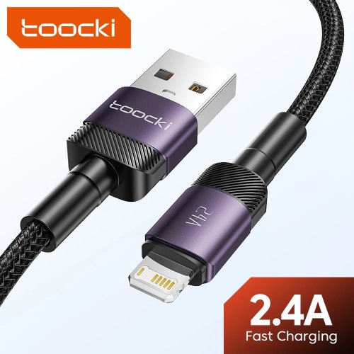 Toocki USB Cable for iPhone 14 13 12 Pro Max X XS XR 8 7 Plus iPad, Fast Charging Aluminum Data Cable