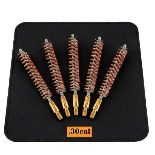 5 Stück .30 Kaliber Phosphorbronze Reinigungsbürsten für Waffenläufe mit 8-32 Gewinde für .30/.303/.308 Kaliber Pistole Schrotflinte, Waffenreinigungsset