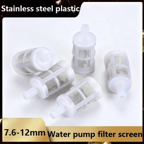 Water Pump Suction Strainer, 7.6/10/12mm Mesh Filter, Replacement Parts for Sprayer Diaphragm Pump & Car Washer Intake Filters