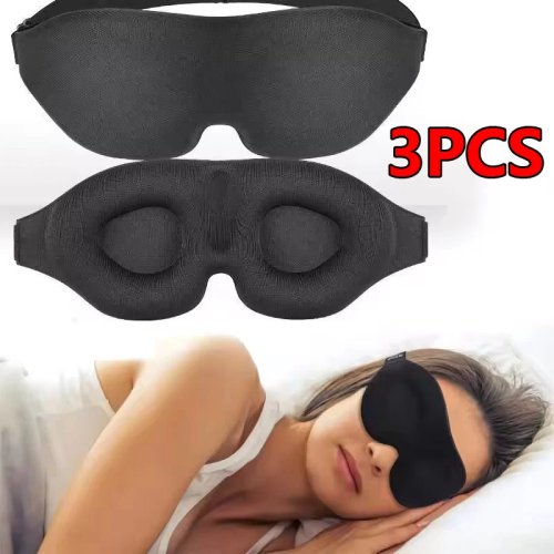 1/2/3PCS Bịt Mắt Ngủ 3D Siêu Mềm Chặn Sáng cho Nữ Nam Gia Đình Du Lịch và Nhà