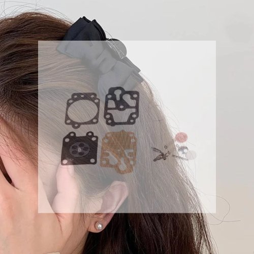 Pinza para el pelo pequeña con lazo negro - Pinza decorativa para flequillo lateral, para mujeres y niñas, accesorio de peinado y maquillaje, idea de regalo