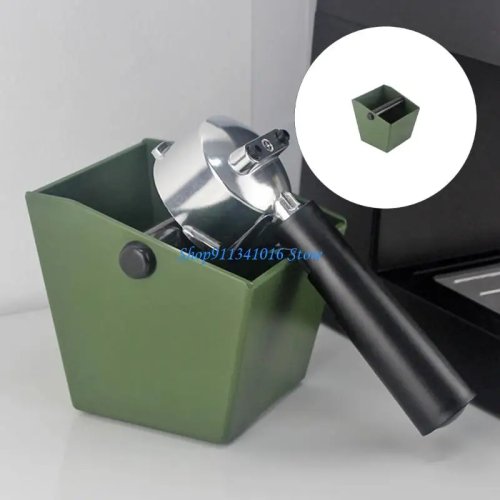 Non-Slip Coffee Grounds Knock Box, ABS Espresso Grounds Container, Kitchen Counter Organizer
