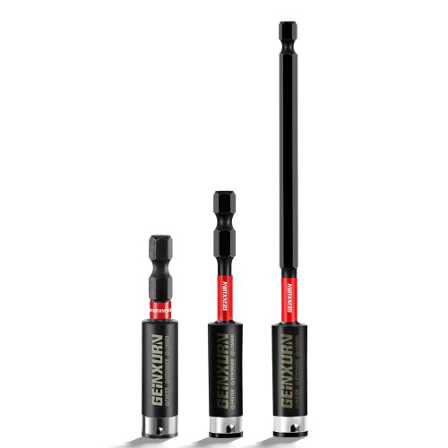 Bộ 3 mũi vít va đập Geinxurn (2.4"/3"/6"), đầu nối mũi vít từ tính tháo nhanh 1/4" hex S2 thép hợp kim cho DIY