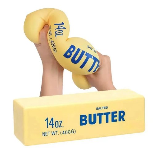 Giocattolo antistress grande 24cm a forma di stecca di burro, rimbalzo lento, per rilassare le mani, regalo