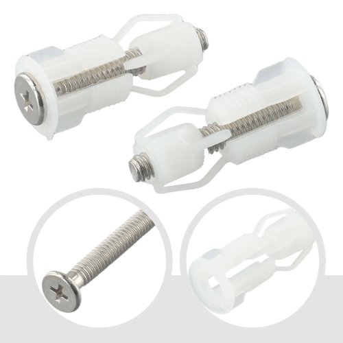 Stainless Steel Toilet Seat Screws Kit, Fixing Bolts and Nuts for Toilet Lid and Pan