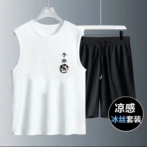 Men's Summer 2-Piece Set - Sleeveless Top & Shorts, Casual Breathable Tracksuit, Loose Jogging Outfit