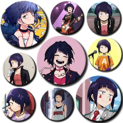 Pin Anime 58mm Kyoka Jiro My Hero Academia Bros Badge untuk Dekorasi Tas dan Pakaian Kado
