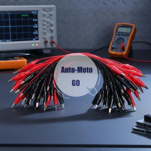 2pcs Red Black Alligator Clip Test Leads Double-ended Crocodile Clips with Copper Core for DIY Electronic Repair