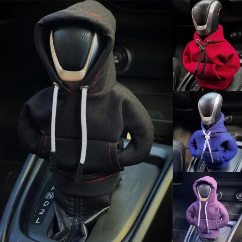 Mini Hoodie Gear Shift Knob Cover – Universal Car Shift Lever Interior Decor for Manual & Automatic