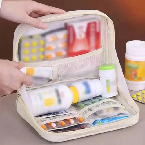 Portable Cute First Aid Kit – Compact Travel Medical Emergency Bag for Hiking, Camping & Backpacking