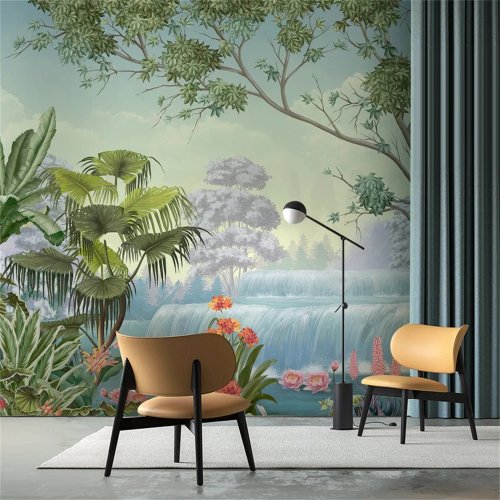 Custom 3D Wallpaper Modern Nordic Tropical Rainforest Landscape Bedroom TV Background Wall Mural Stickers
