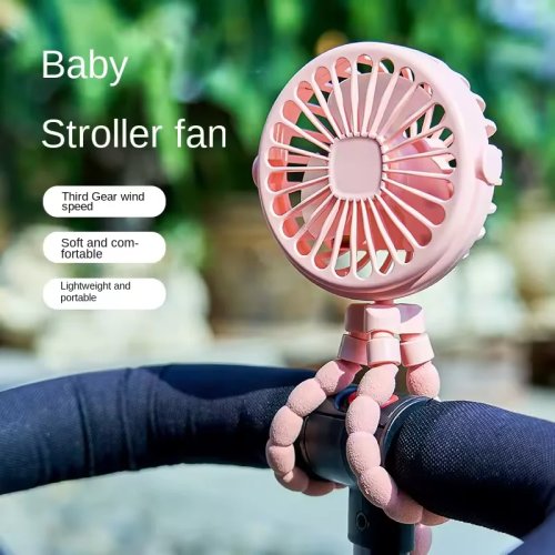 Ventilador portátil recargable para carriola – mini ventilador abatible para mesa, exterior, cuello