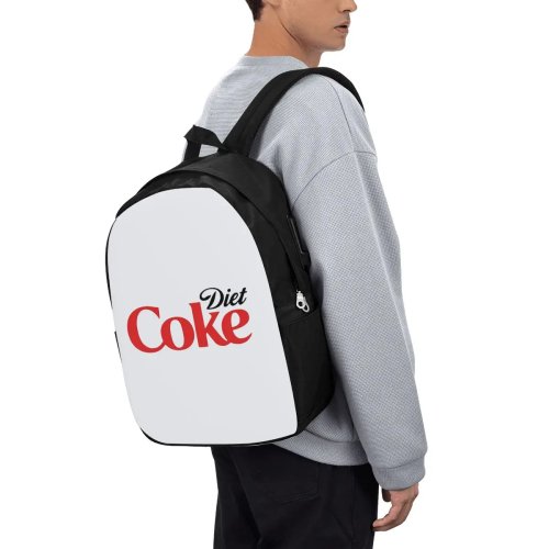 حقيبة ظهر Coke Funny Lover Diet - حقيبة سفر للكمبيوتر المحمول، الكلية والمدرسة، حقيبة كتف للجنسين