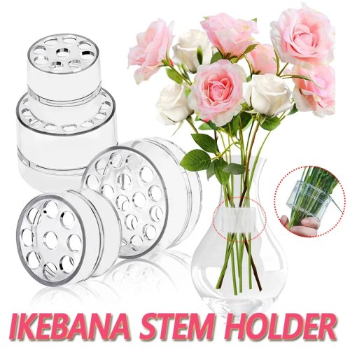 Spiral Ikebana Stem Holder – Sturdy Clear Flower Arrangement Holder for DIY Floral Art, Table Centerpiece for Party & Wedding