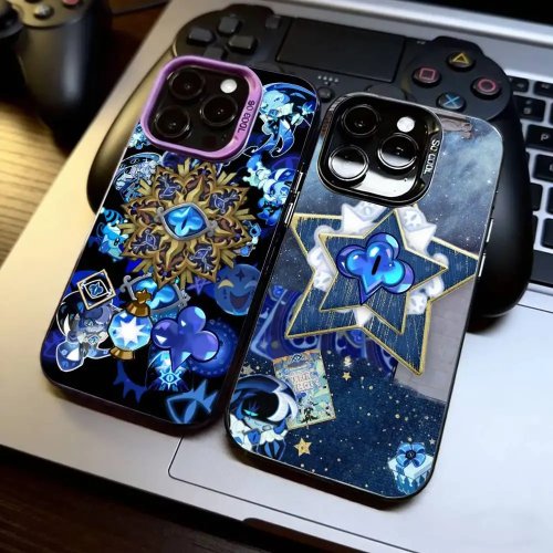 เคสโทรศัพท์ Shadow Milk Cookie Run สำหรับ iPhone 17, 16, 15, 14, 13, 12, 11, XS, Plus, Pro Max – สีเงินหลากสี