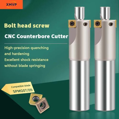 CNC Countersink Milling Tool Straight Flute Cup Head Screw Interchangeable Flat Bottom Reamer M8