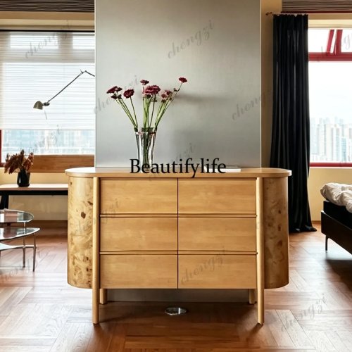 Retro komoda z 6 szufladami, wabi-sabi sideboard, szafka do przedpokoju i jadalni