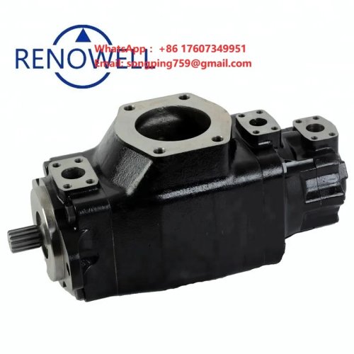 RENOWELL T6dcc T67dbb T67dcb Dreifach-Marine-Hydraulik-Flügelzellenpumpe OEM-Bearbeitung 28Mpa 2800r/min