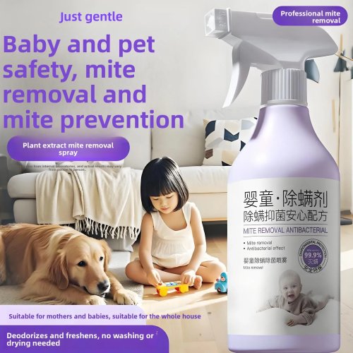 Spray Anti-Ácaros para Edredons, Tapetes, Camas e Casa - Seguro para Mãe e Bebé