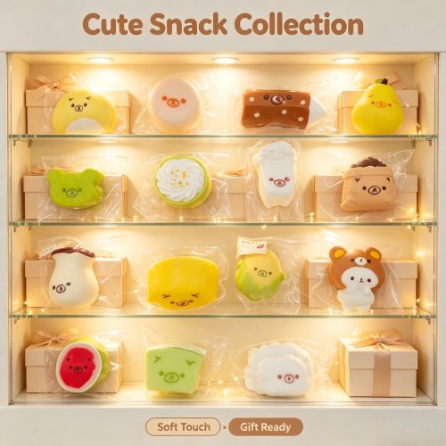 Juguete Squishy Kawaii Rilakkuma con forma de comida – crecimiento lento, blando, antiestrés, fidget, regalo de fiesta
