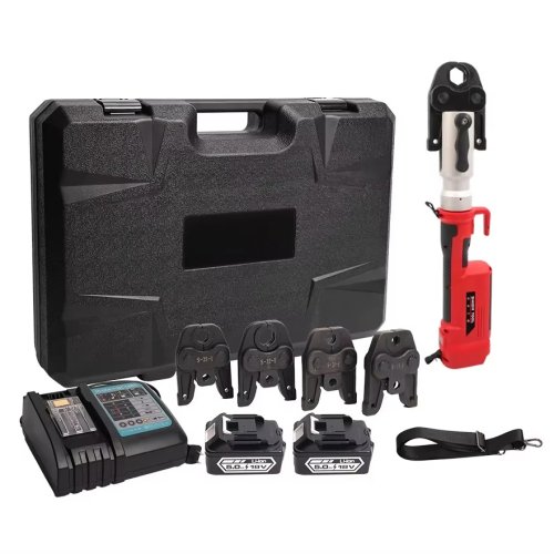 SD1550 Portable Battery-Powered Hydraulic Pipe Crimping Tool 32KN Pro Press Machine for 12-54mm Copper, PEX & Multilayer Pipe
