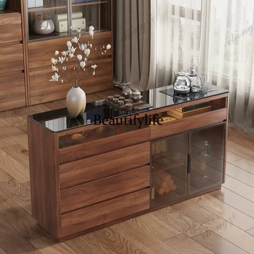 Machine à thé intelligente de bureau avec bouilloire, buffet d'appoint pour salle à manger, station de thé intégrée, remplissage automatique d'eau par le bas
