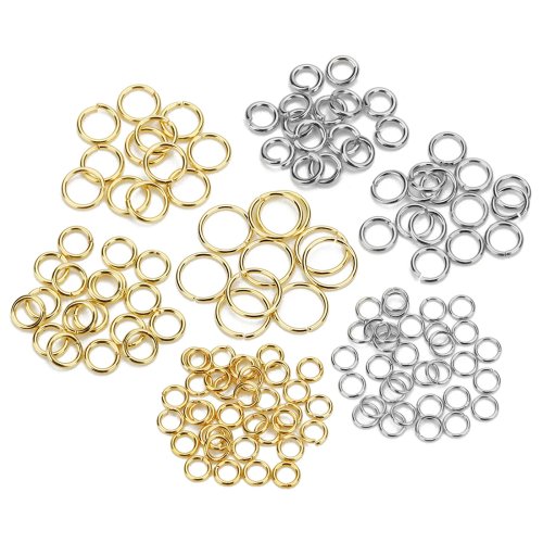 100/200pcs 3-10mm Stainless Steel Split Rings & Jump Rings Connectors for DIY Jewelry Making