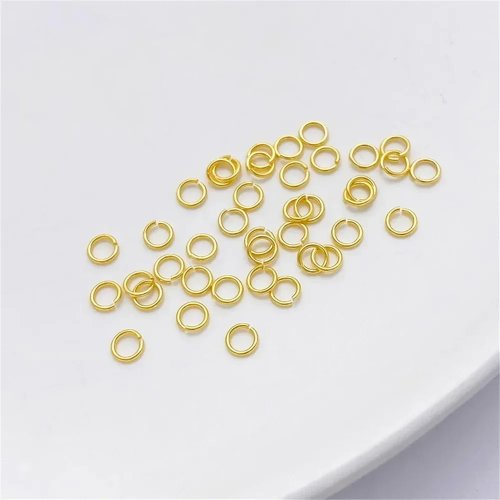 S925 Sterlingsilber 18K Vergoldet Offener Ring Verschluss für DIY Armband Halskette Schmuckzubehör