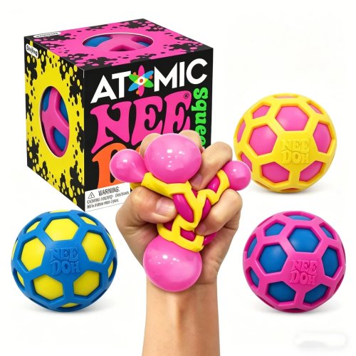 Schylling Needoh Atomic Stress Relief Ball, Squishy Fidget Toy, Blind Box, Adult Party Gift