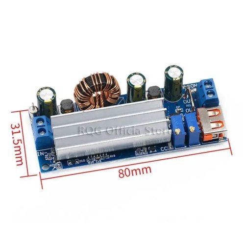 DC-DCコンバータ 2-24V入力 3-30V出力 USB昇降圧モジュール 定電圧定電流電源基板 80W
