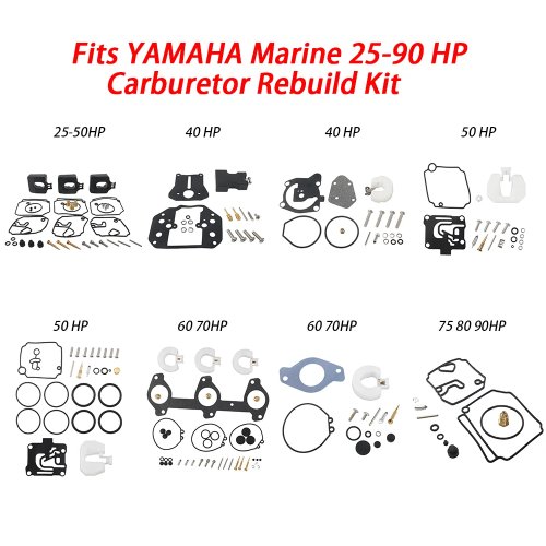 Kit di Riparazione Carburatore con Galleggiante per Yamaha Fuoribordo 25-90 CV 6H1 6H4-W0093 6F6-W0093 66T-W0093 62Y-W0093 6H3-W0093