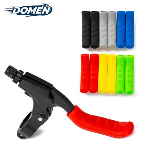 DOMEN Silicone Bike Brake Lever Covers, Anti-Slip Handlebar Grips for MTB Bicycle, Protective Sleeves