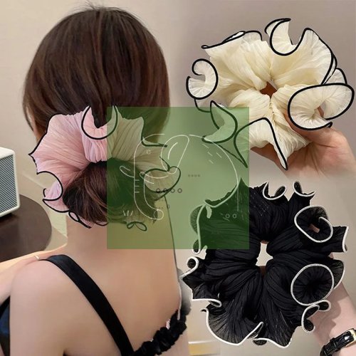 Scrunchies de cabelo elegantes para mulheres, elásticos macios, acessórios simples, presente