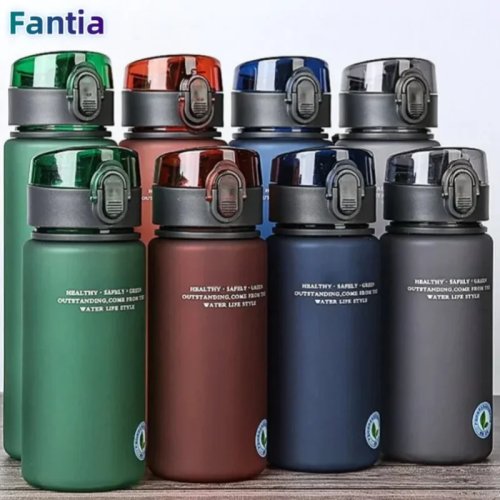 Garrafa de água desportiva sem BPA, à prova de fugas, portátil para caminhadas e viagens, 400 ml/560 ml