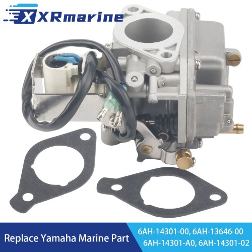 Karburator Assy 6AH-14301-00 dengan Gasket 6AH-13646-00 untuk Mesin Tempel Yamaha F 15 20 HP 4 Tak 6AH-14301-A1 6AH-14301-02