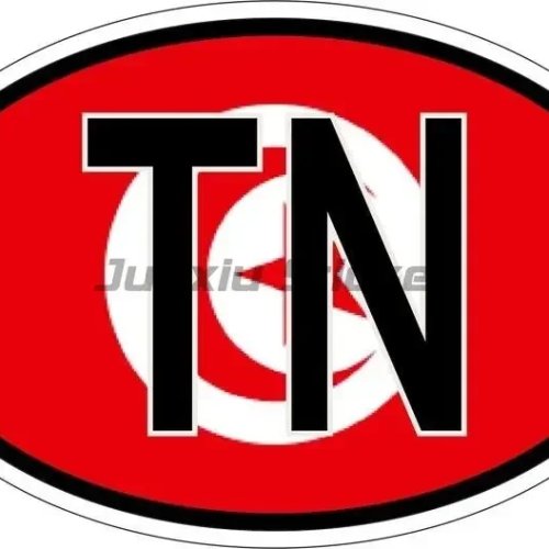 Tunisia Flag Vinyl Decal Sticker for Car Bumper, Helmet, Bicycle, Window, Wall