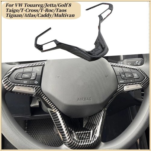 Cache Panneau Volant Trim Décoration pour Volkswagen VW Golf 8 MK8 2020-2024 Taigo 2021-2024 T-Cross 2019-2025 Accessoires Intérieur Auto