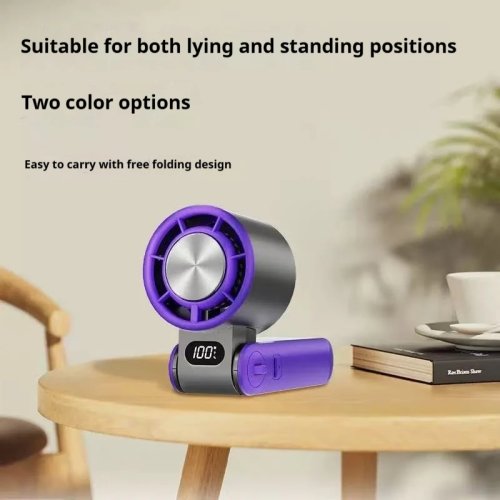 Portable Turbo Handheld Fan 3600mAh Rechargeable 100 Speeds Adjustable Foldable Mini High Speed Cooling Air Fan