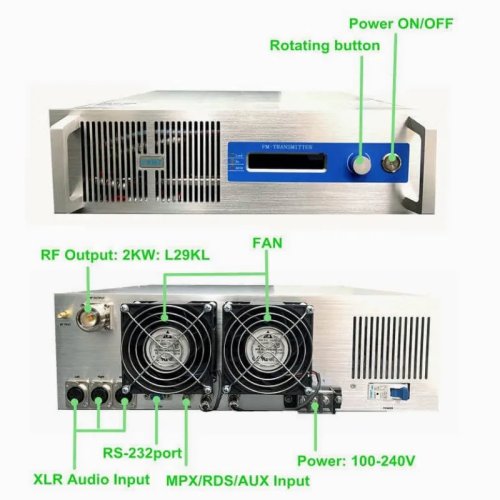 2kW Broadcast Transmitter Kit for Exhibitions & Markets with Protection