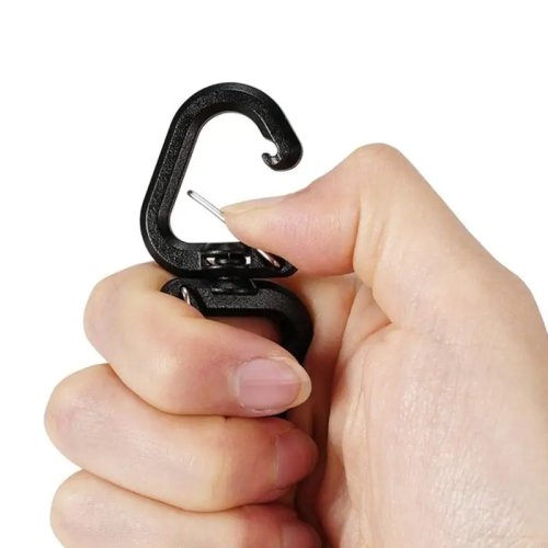 360° Swivel Carabiner S-Hook – Portable Double Hook Camping Backpack Buckle Clip