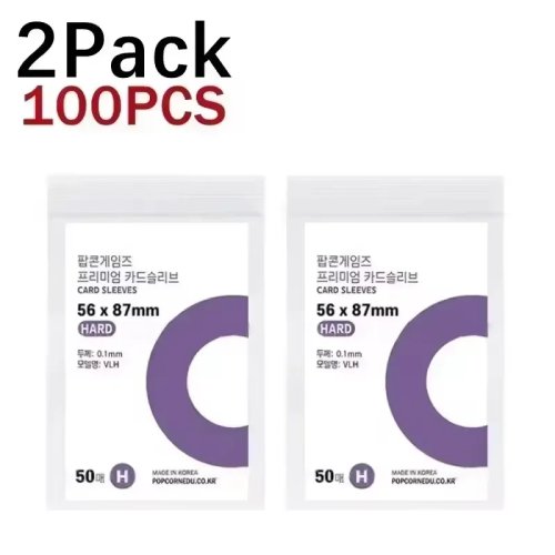 100PCS HD Transparent Card Sleeves for Kpop Idol Photocards, Trading Cards & Poker - Waterproof Protective Holders