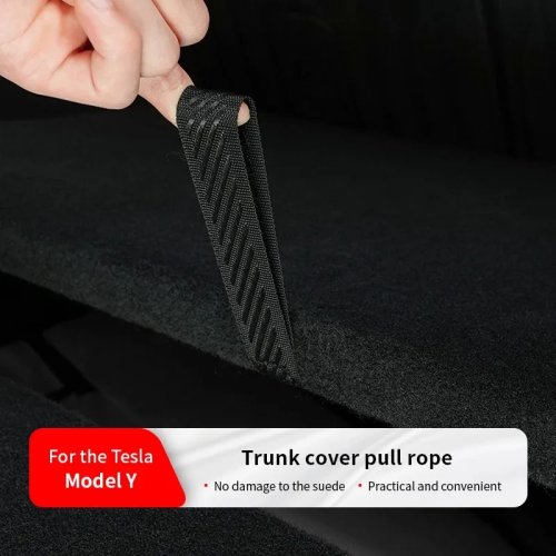 Tesla Model Y Rear Trunk Pull Strap Handle - Trunk Organizer & Protection Pad