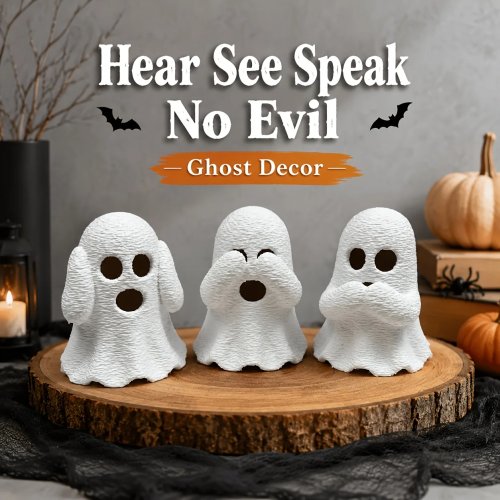 3個セット 3Dプリント 中空ゴーストフィギュア ハロウィン テーブル飾り クリエイティブなインテリア 家族や友人へのパーティーギフト