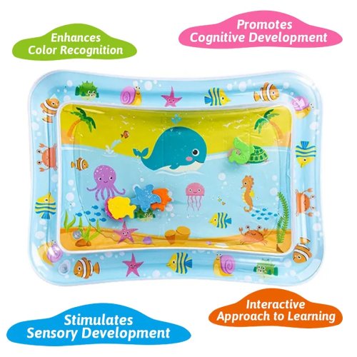 Manta de agua para bebé hinchable cojín PVC tummy time bebé alfombrilla agua niño juguete educativo actividades