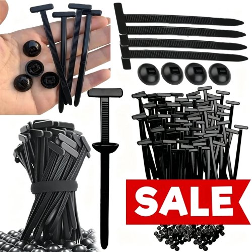 Universal Car Cable Ties, Heavy Duty Self-Locking Zip Ties with UV Protection