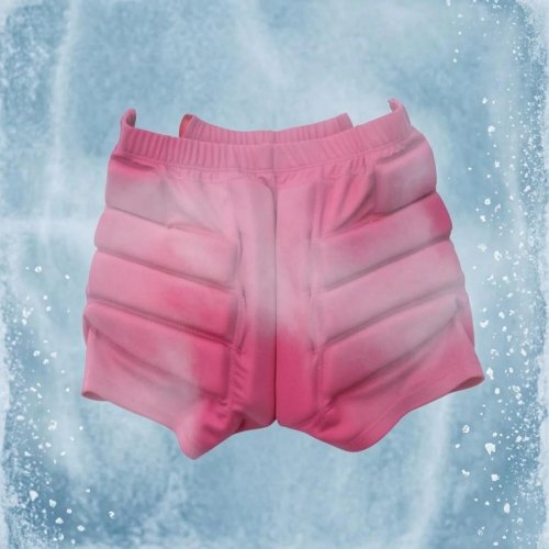 Padded Skating Shorts with Zippered Side Openings, Hip & Tailbone Protector, Stretch Sports Gear
